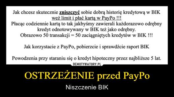
    OSTRZEŻENIE przed PayPo