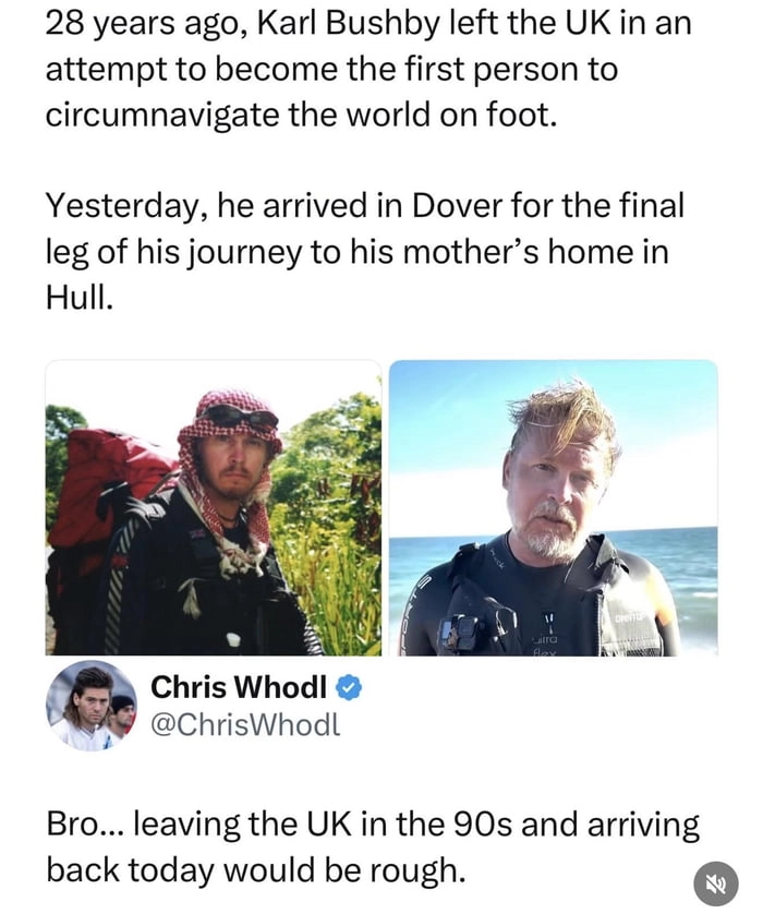 
    Imagine the culture shock he is about to experience