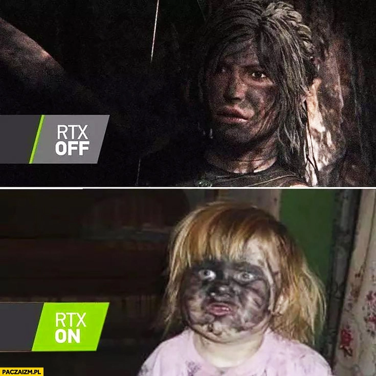 
    Nvidia RTX off on porównanie dziewczynka z twarzą w węglu