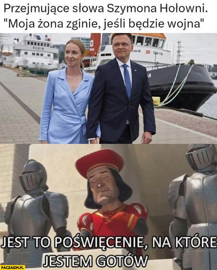 
    Przejmujące słowa Szymona Hołowni moja żona zginie jeśli będzie wojna jest to poświecenie na które jestem gotów Shrek