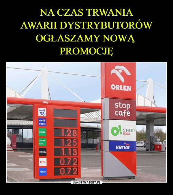 
    NA CZAS TRWANIA
AWARII DYSTRYBUTORÓW
OGŁASZAMY NOWĄ 
PROMOCJĘ