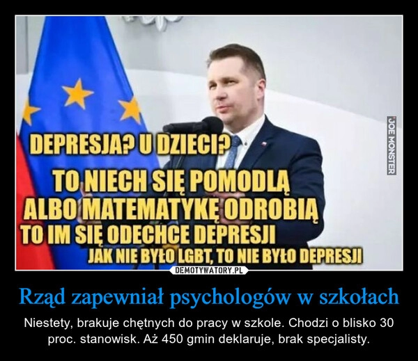 
    Rząd zapewniał psychologów w szkołach