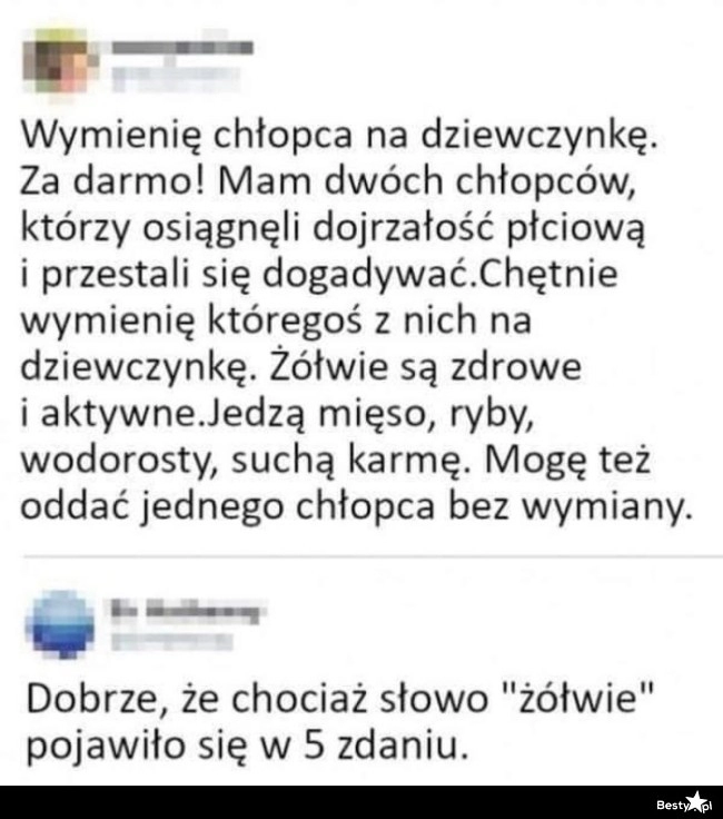 
    Propozycja wymiany 