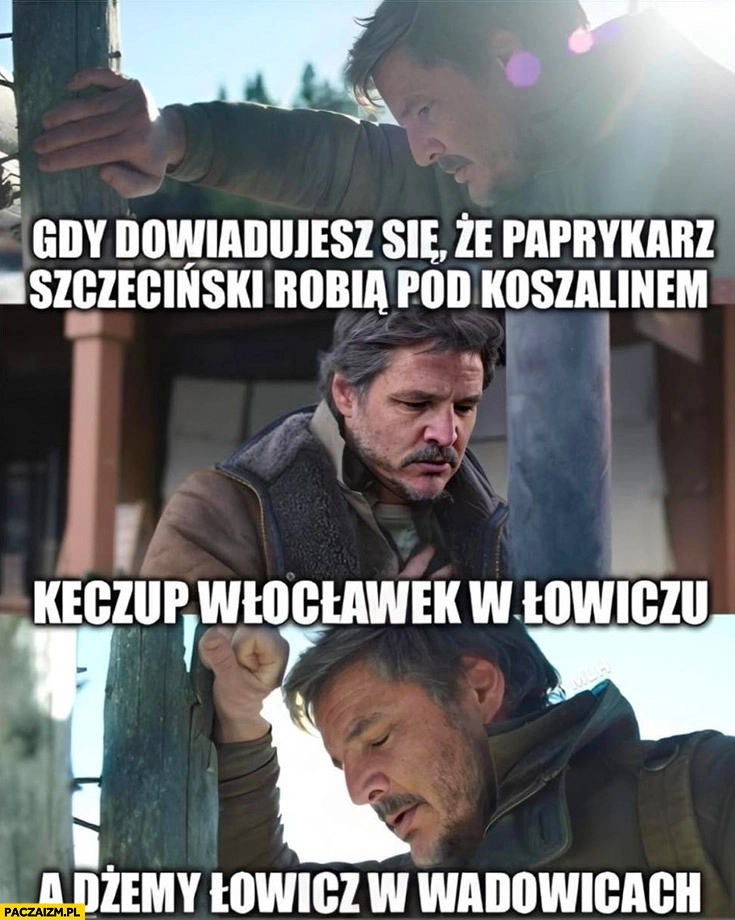 
    Gdy dowiadujesz się, że paprykarz szczeciński robią pod Koszalinem, keczup Włocławek w Łowiczu a dżemy Łowicz w Wadowicach reakcja