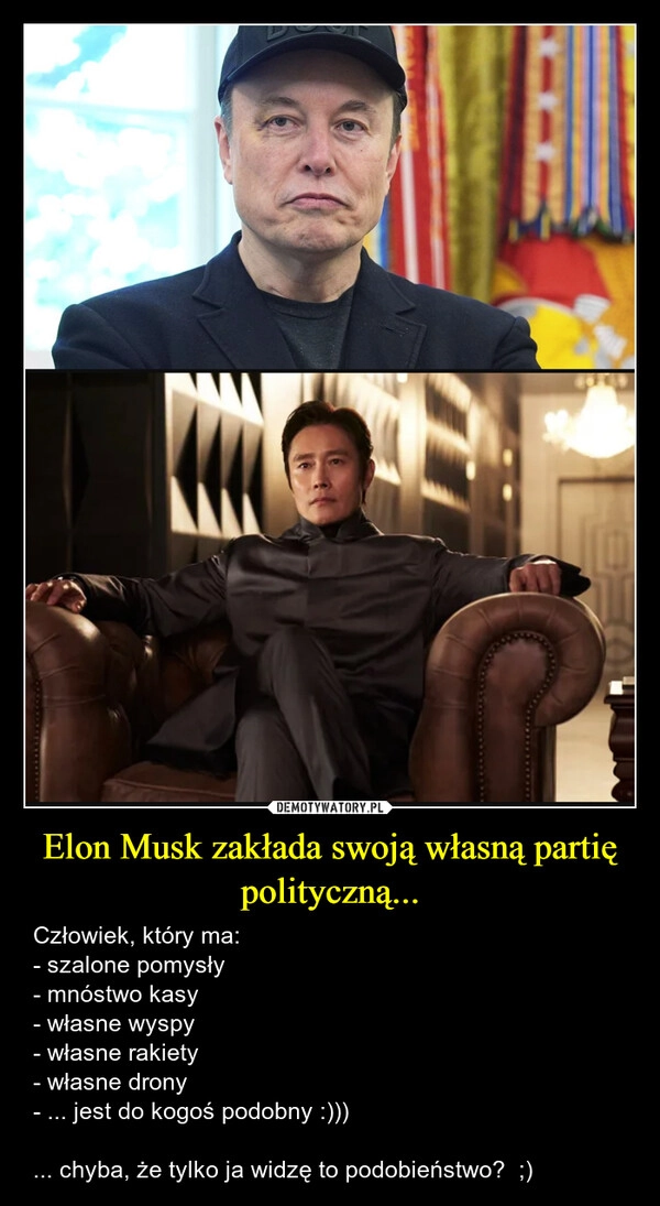 
    Elon Musk zakłada swoją własną partię polityczną...