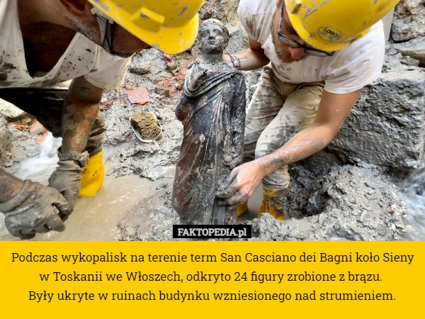 
    Podczas wykopalisk na terenie term San Casciano dei Bagni koło Sieny w Toskanii