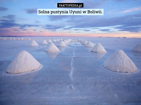 
    Solna pustynia Uyuni w Boliwii.