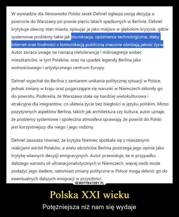 
    Polska XXI wieku