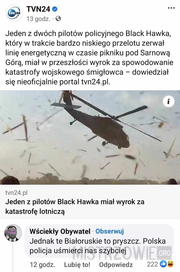 
    Katastrofa śmigłowca