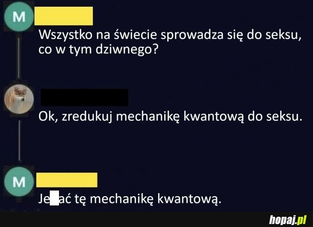 
    Wszystko sprowadza się do jednego