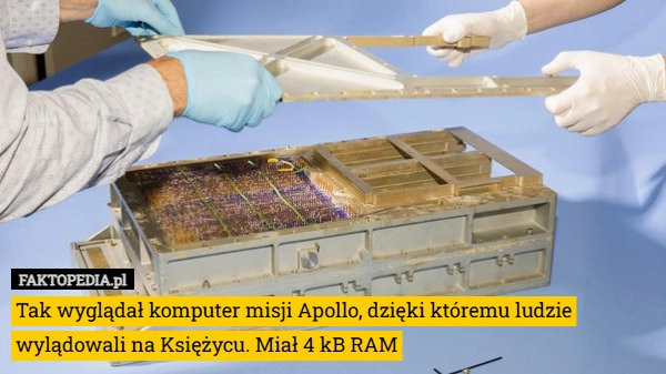 
    Tak wyglądał komputer misji Apollo, dzięki któremu ludzie wylądowali na