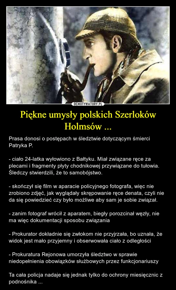 
    Piękne umysły polskich Szerloków Holmsów ... 