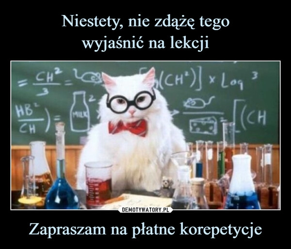 
    Niestety, nie zdążę tego
wyjaśnić na lekcji Zapraszam na płatne korepetycje