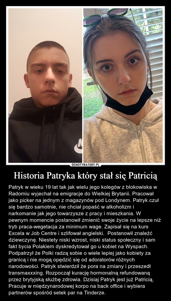 
    
Historia Patryka który stał się Patricią 