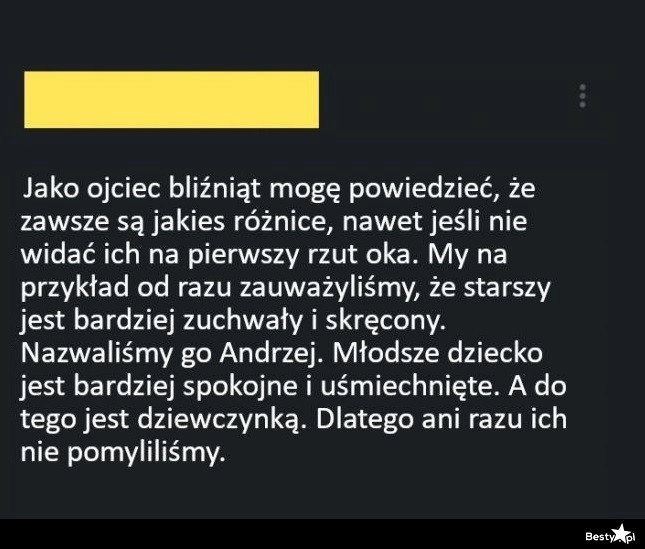 
    Różnice między bliźniakami 