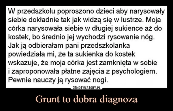 
    Grunt to dobra diagnoza