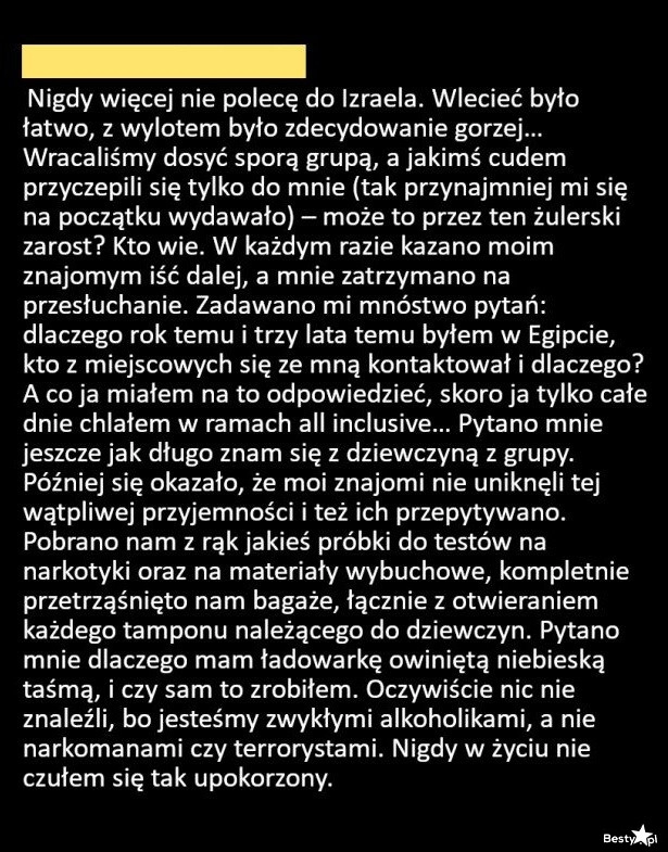 
    Nieprzyjemne przeżycie 