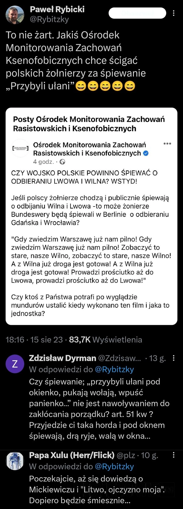 
    Przybyli ułani