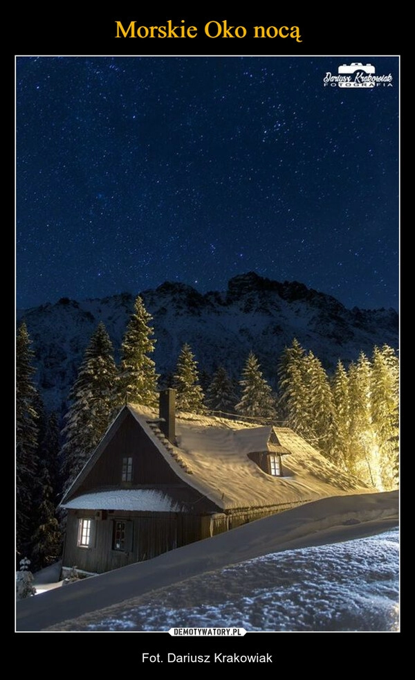 
    
Morskie Oko nocą 