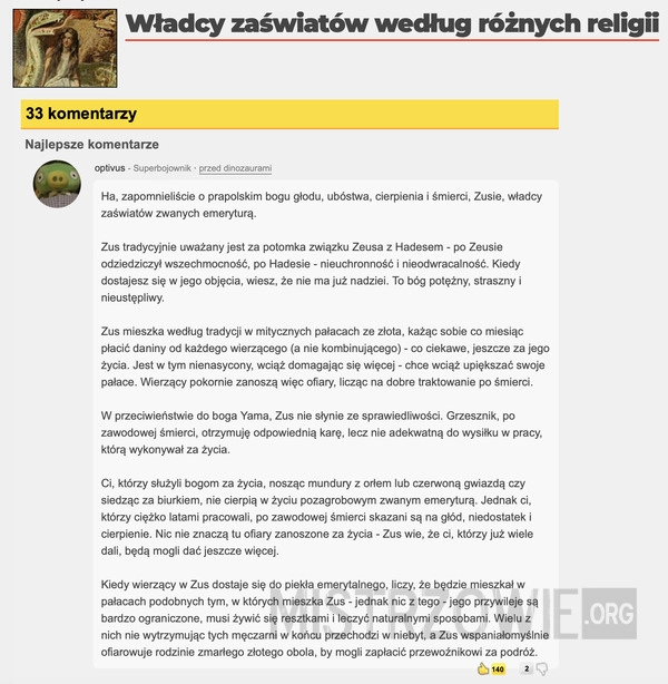 
    ZUS – Władca Zaświatów