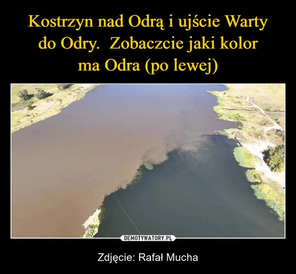 
    Kostrzyn nad Odrą i ujście Warty
do Odry.  Zobaczcie jaki kolor
ma Odra (po lewej)