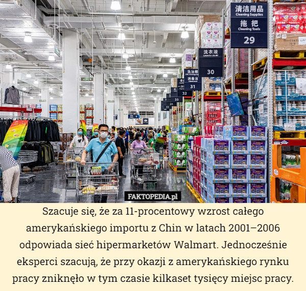 
    Szacuje się, że za 11-procentowy wzrost całego amerykańskiego importu z