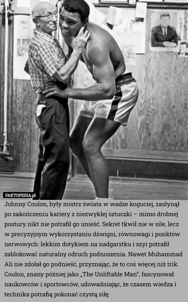 
    Johnny Coulon, były mistrz świata w wadze koguciej, zasłynął po zakończeniu
