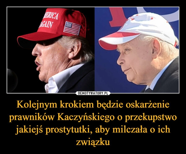 
    Kolejnym krokiem będzie oskarżenie prawników Kaczyńskiego o przekupstwo jakiejś prostytutki, aby milczała o ich związku