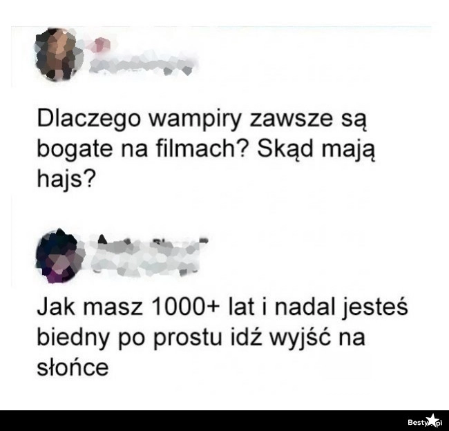 
    Zamożność wampirów 