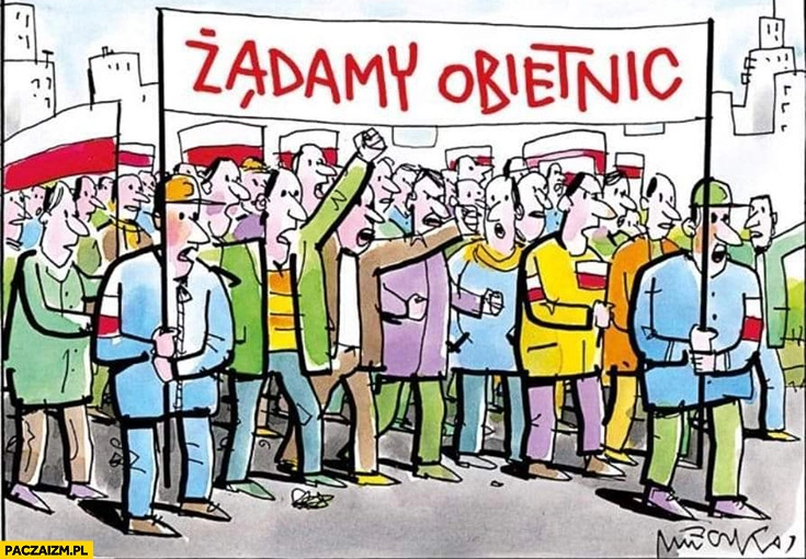 
    Wyborcy żądamy obietnic strajk protest mleczko