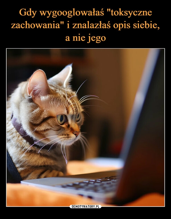 
    Gdy wygooglowałaś "toksyczne zachowania" i znalazłaś opis siebie,
a nie jego