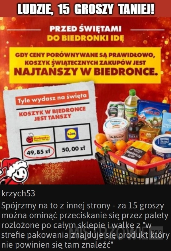 
    Koszyk świątecznych zakupów