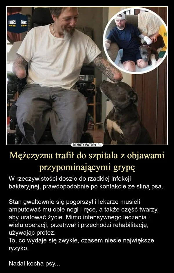 
    Mężczyzna trafił do szpitala z objawami przypominającymi grypę