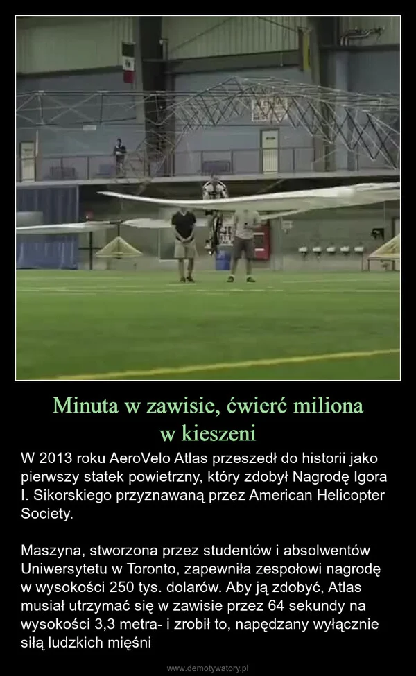 Minuta w zawisie, ćwierć miliona w kieszeni