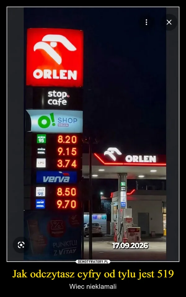 Jak odczytasz cyfry od tylu jest 519
