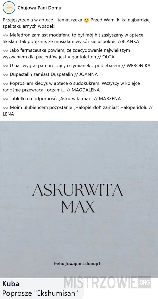 
    Przejęzyczenia