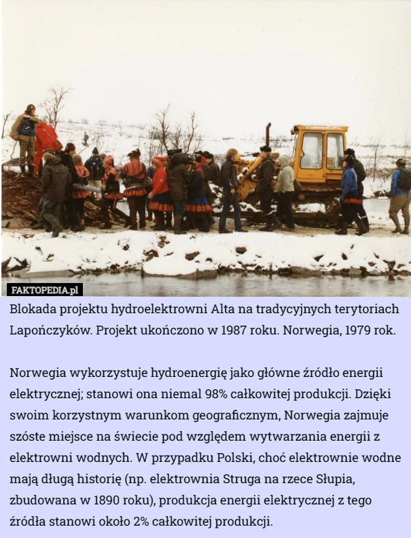 
    Blokada projektu hydroelektrowni Alta na tradycyjnych terytoriach Lapończyków...