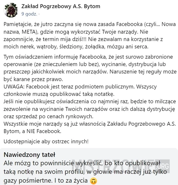 
    Nowa zasada Facebooka