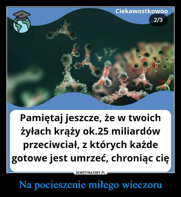 
    Na pocieszenie miłego wieczoru