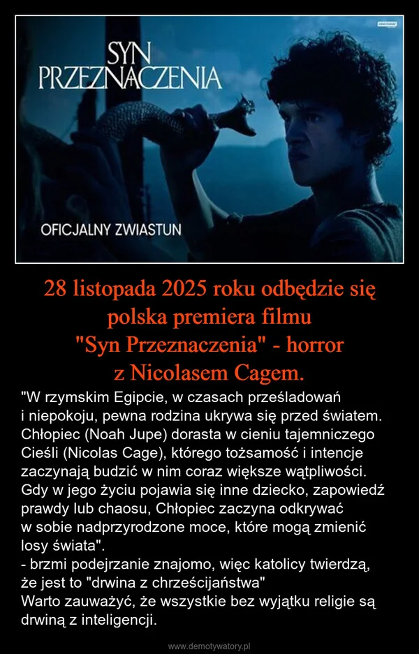 
    28 listopada 2025 roku odbędzie się polska premiera filmu 