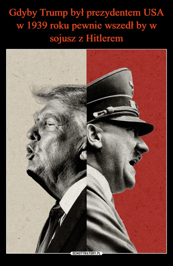 
    Gdyby Trump był prezydentem USA w 1939 roku pewnie wszedł by w sojusz z Hitlerem
