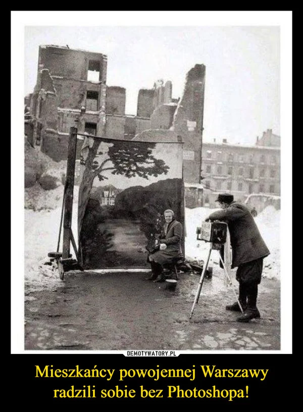 Mieszkańcy powojennej Warszawy radzili sobie bez Photoshopa!