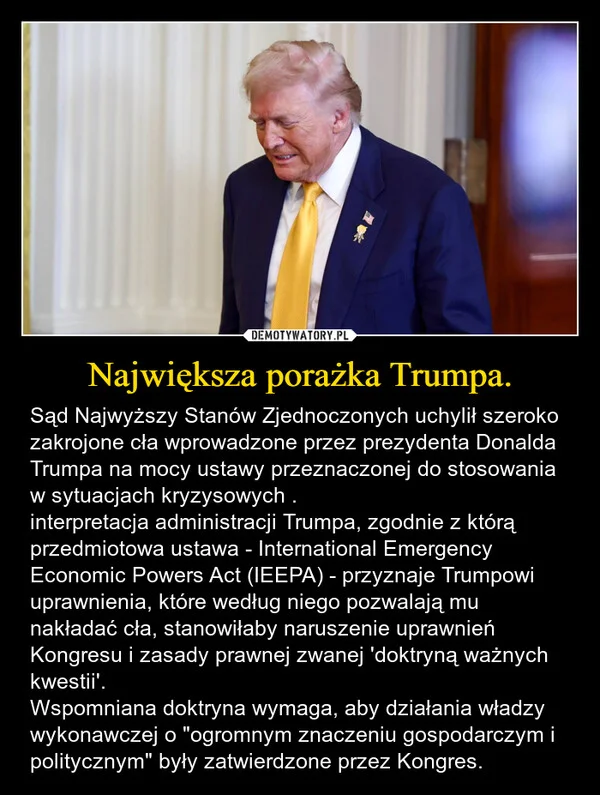 
    Największa porażka Trumpa.