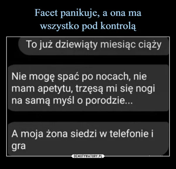 
    Facet panikuje, a ona ma wszystko pod kontrolą