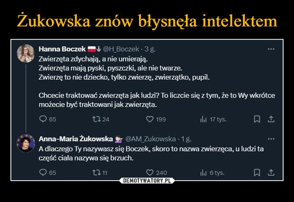 
    Żukowska znów błysnęła intelektem