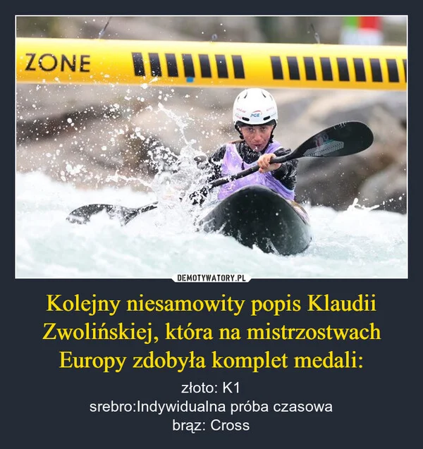Kolejny niesamowity popis Klaudii Zwolińskiej, która na mistrzostwach Europy zdobyła komplet medali: