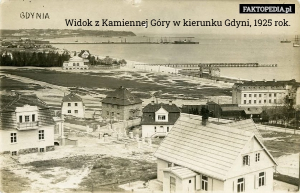 
    Widok z Kamiennej Góry w kierunku Gdyni, 1925 rok. 