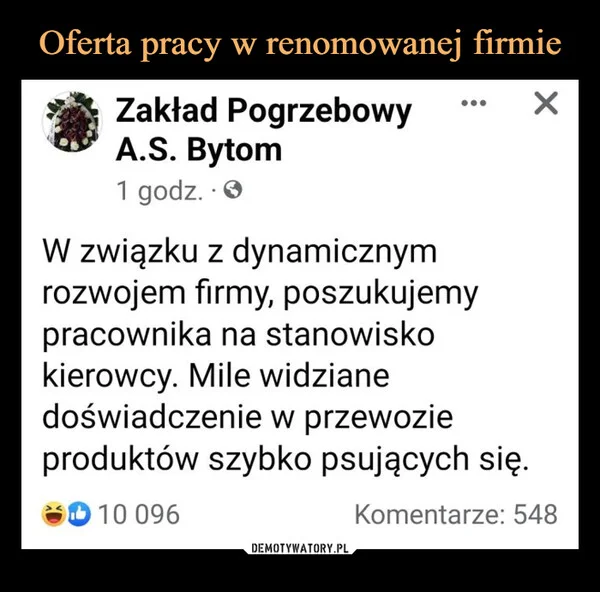 
    Oferta pracy w renomowanej firmie