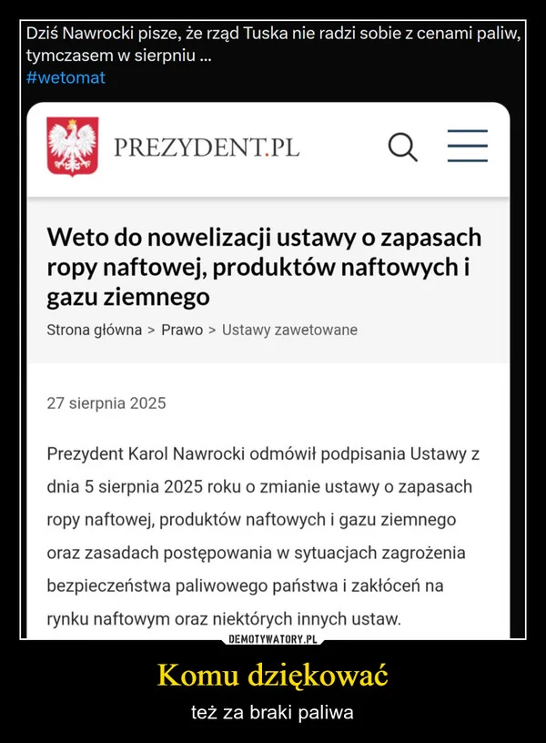 
    Komu dziękować