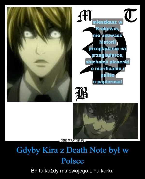 
    Gdyby Kira z Death Note był w Polsce
